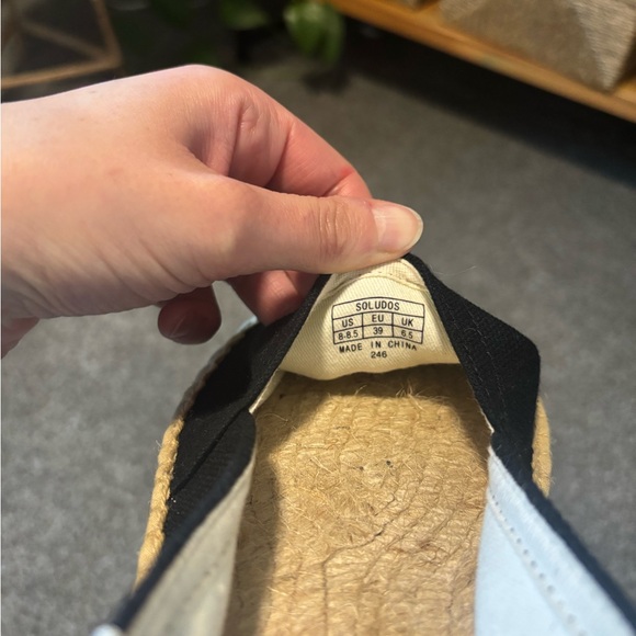 Soludos Dali Black Espadrilles Size 39 - Picture 4 of 5